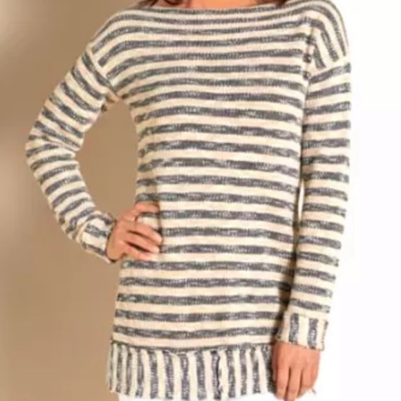 Soft Surroundings Tops - Soft Surroundings Striped Tunic Sweater